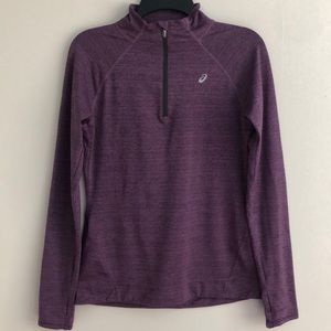 ASICS Reflective Long Sleeve with Quarter Zip
